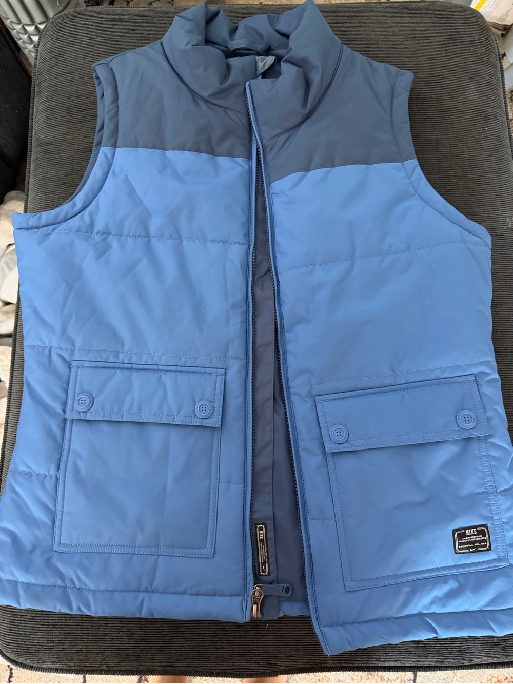 Nike Two-Tone Blue Puffer Vest